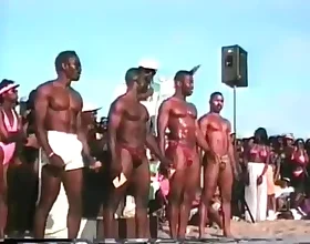 dark-hued boys swimwear compete